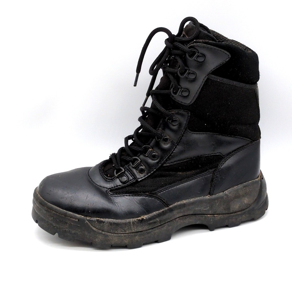 Galls‎ Boots Mens Black 9.5 Wide Leather Tactical Duty Work Shoe Lace Up SP430